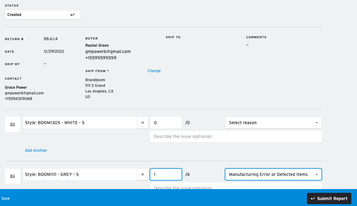 Return Requests & Credit Notes for Buyers